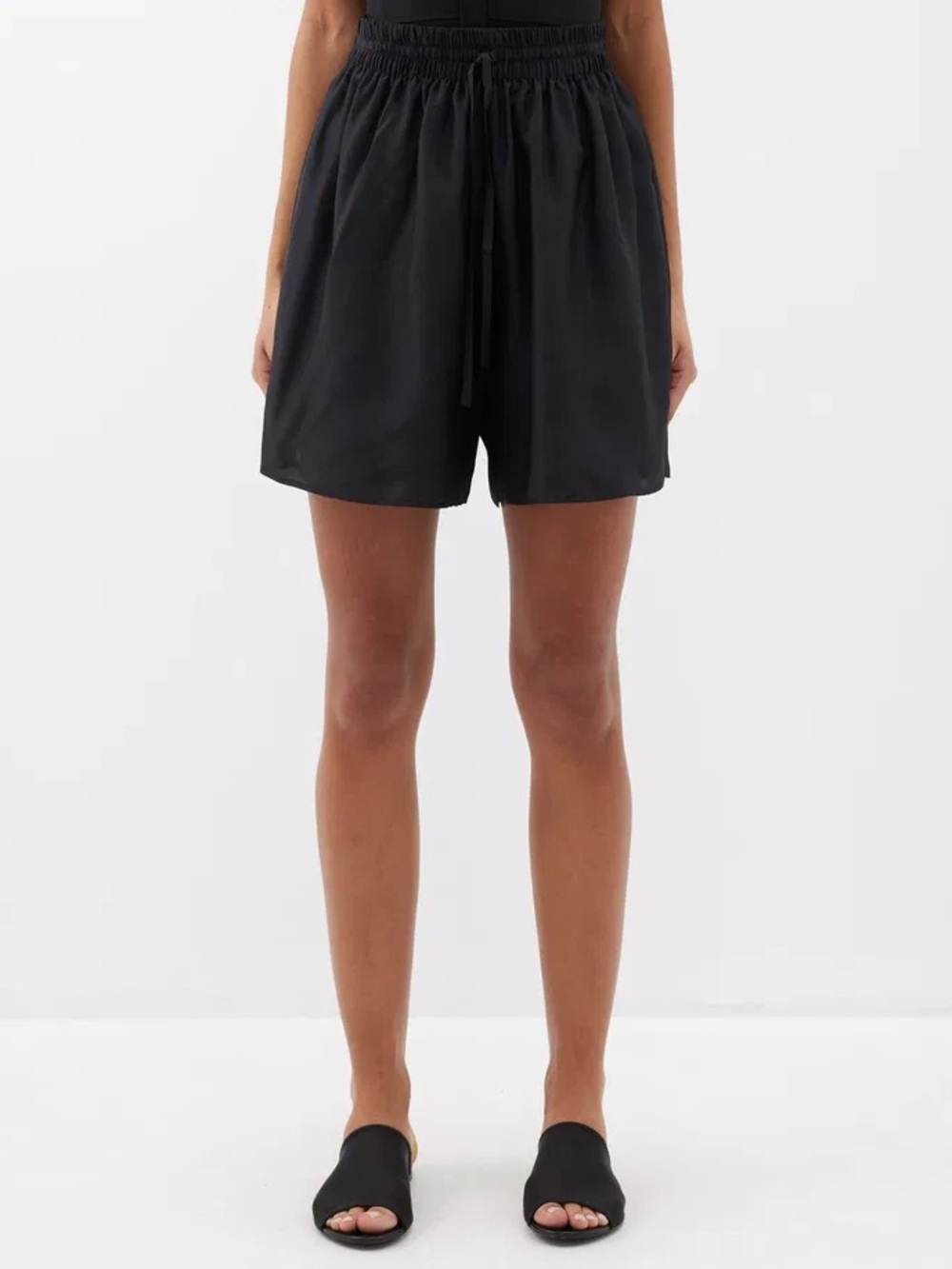 RAEY Elasticated Waist Sheer Silk Shorts